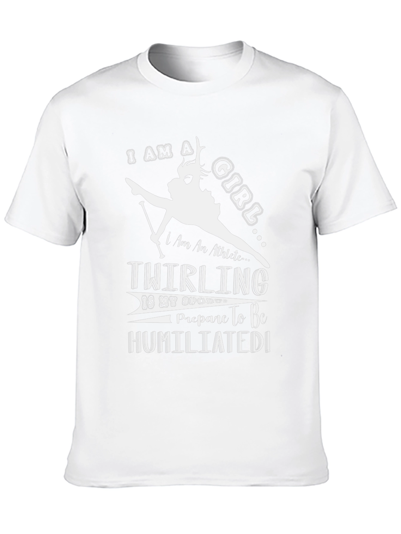 Twirling Girl Black T-Shirt - Athlete Humor Tee