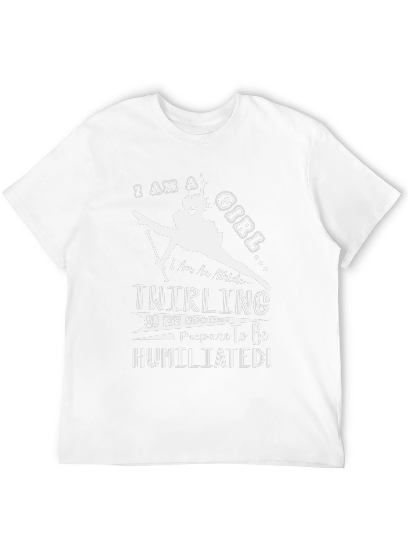 Twirling Girl Black T-Shirt - Athlete Humor Tee