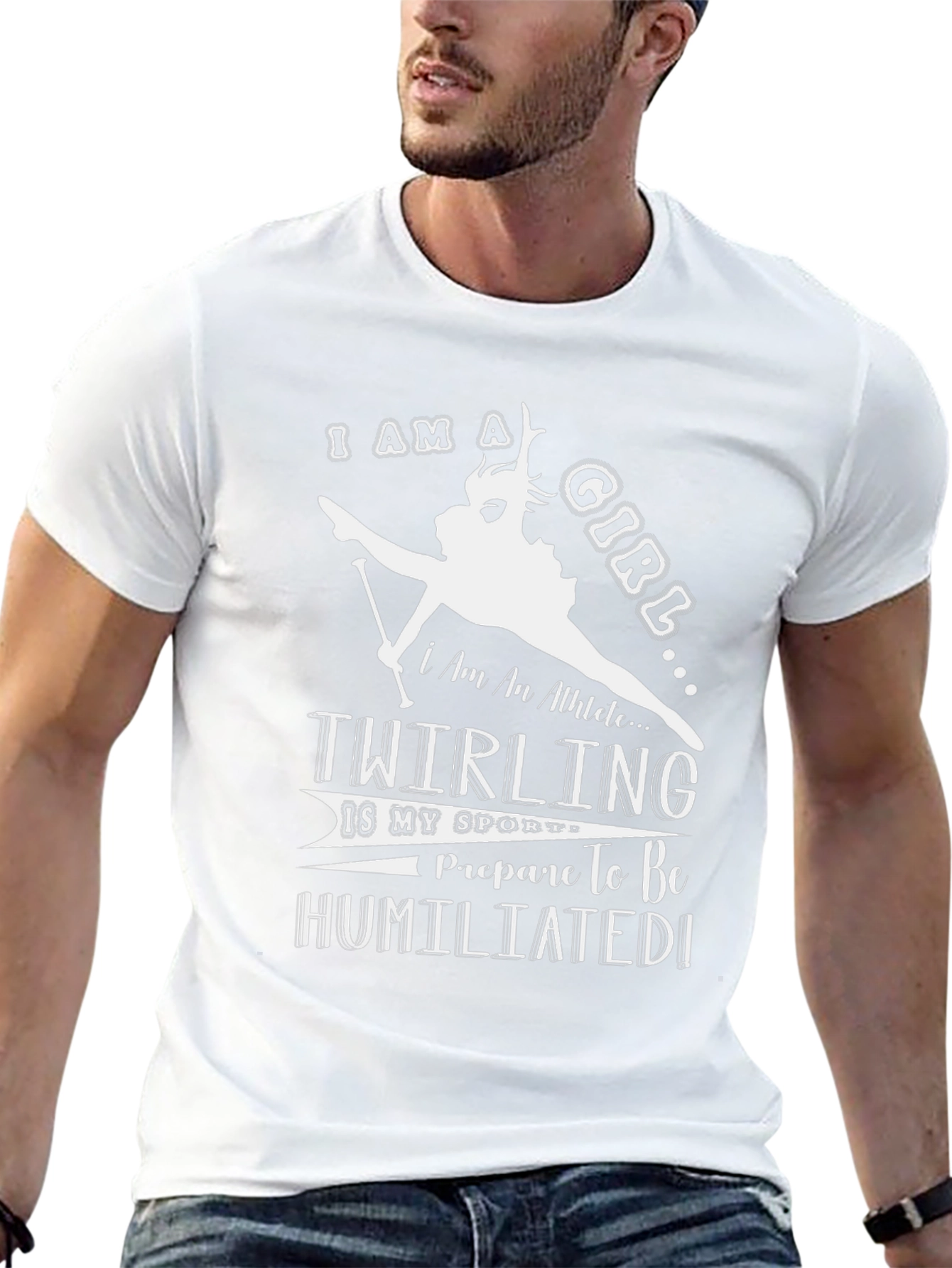 Twirling Girl Black T-Shirt - Athlete Humor Tee