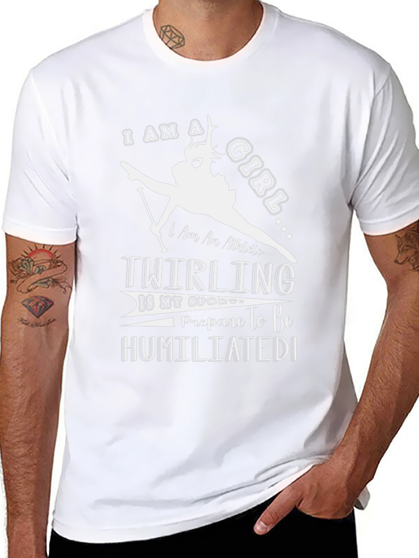 Twirling Girl Black T-Shirt - Athlete Humor Tee