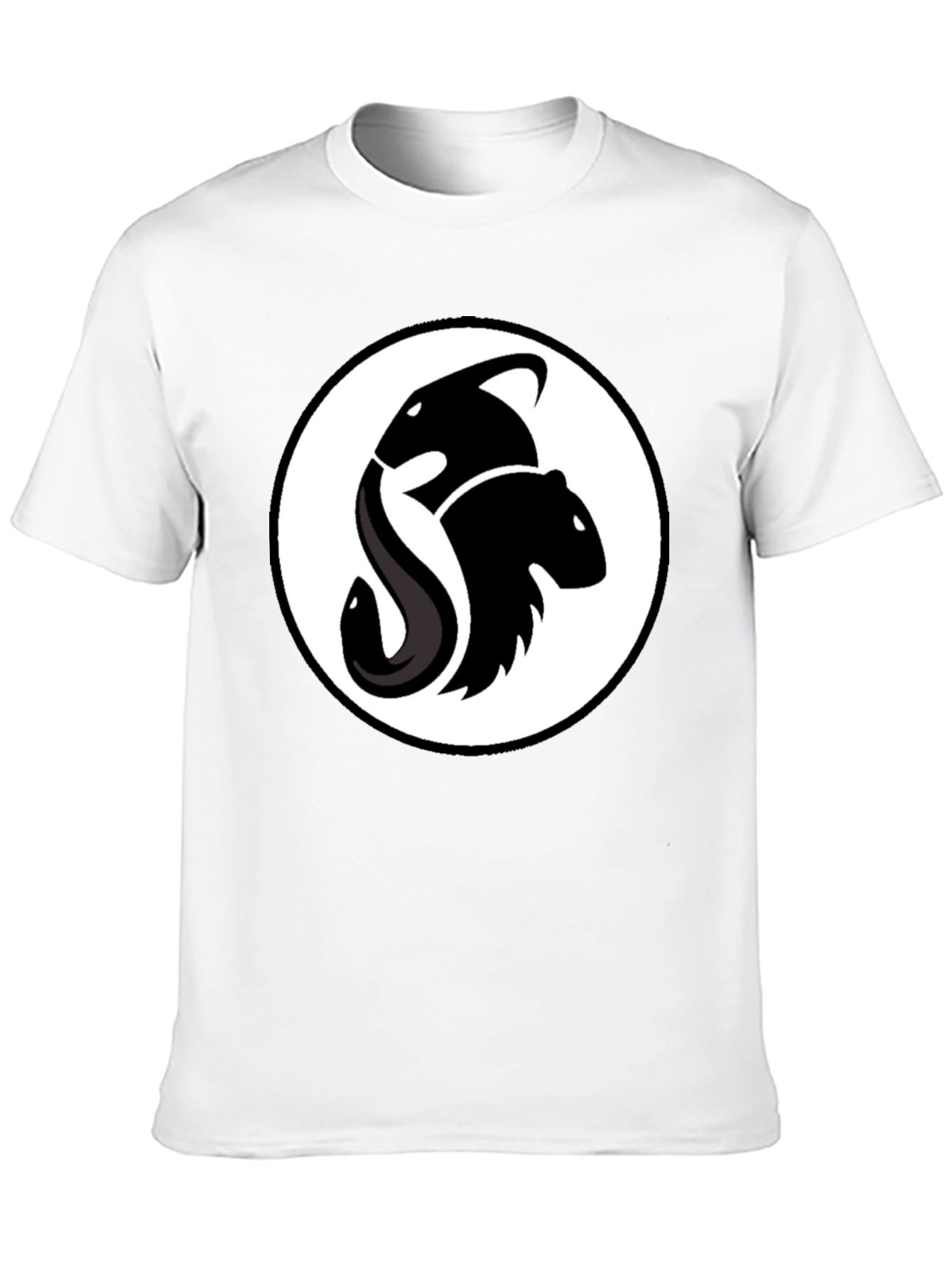 Unique Orca & Beaver Logo Black T-Shirt