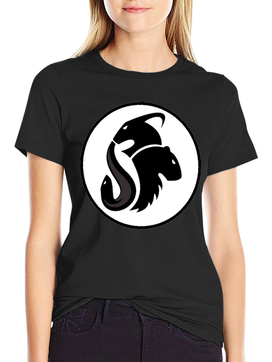 Unique Orca & Beaver Logo Black T-Shirt