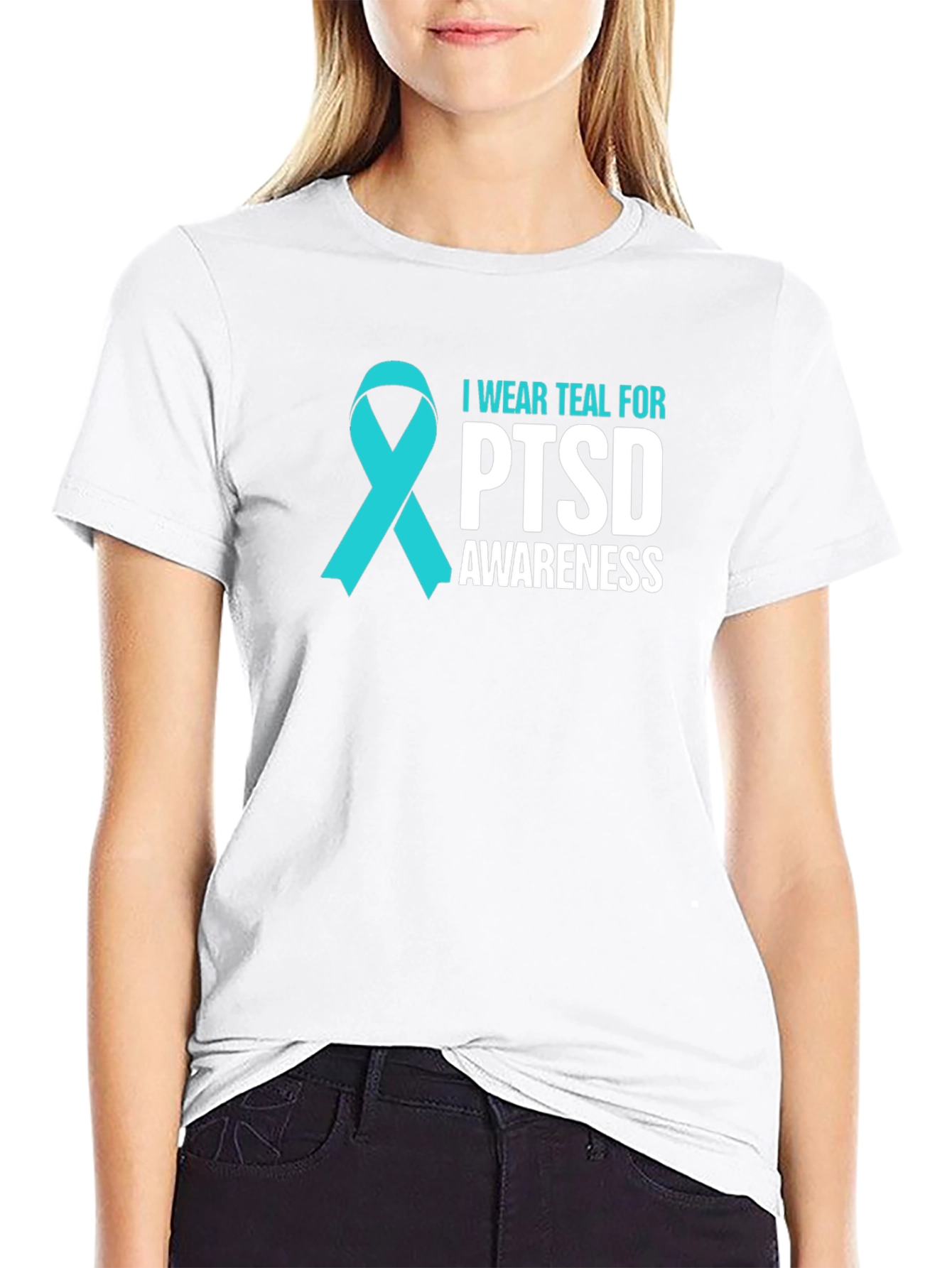Teal PTSD Awareness Ribbon T-Shirt