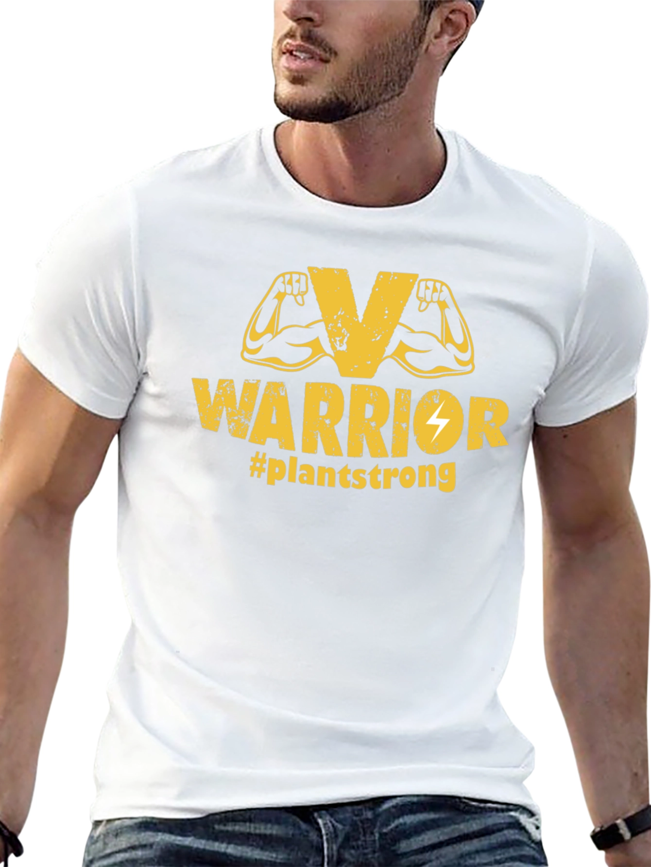 Vegan Warrior #Plantstrong Graphic T-Shirt
