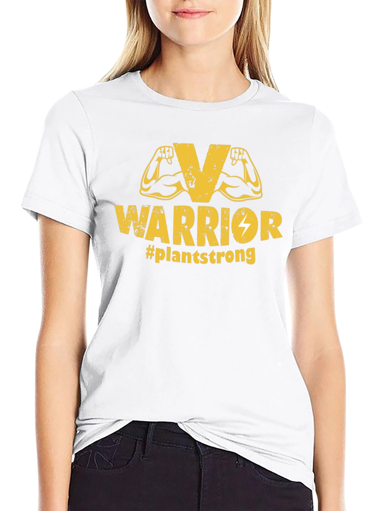 Vegan Warrior #Plantstrong Graphic T-Shirt