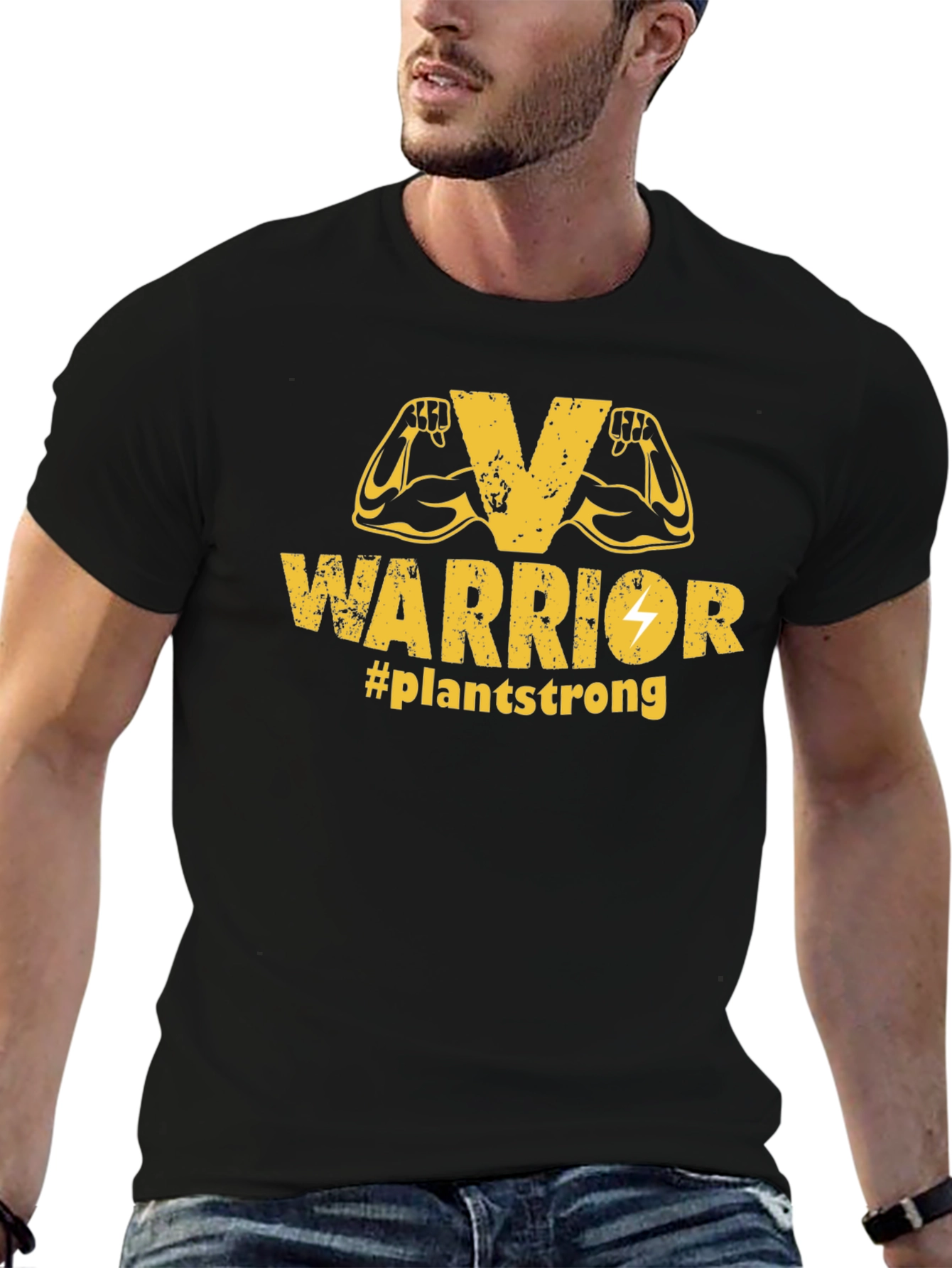 Vegan Warrior #Plantstrong Graphic T-Shirt