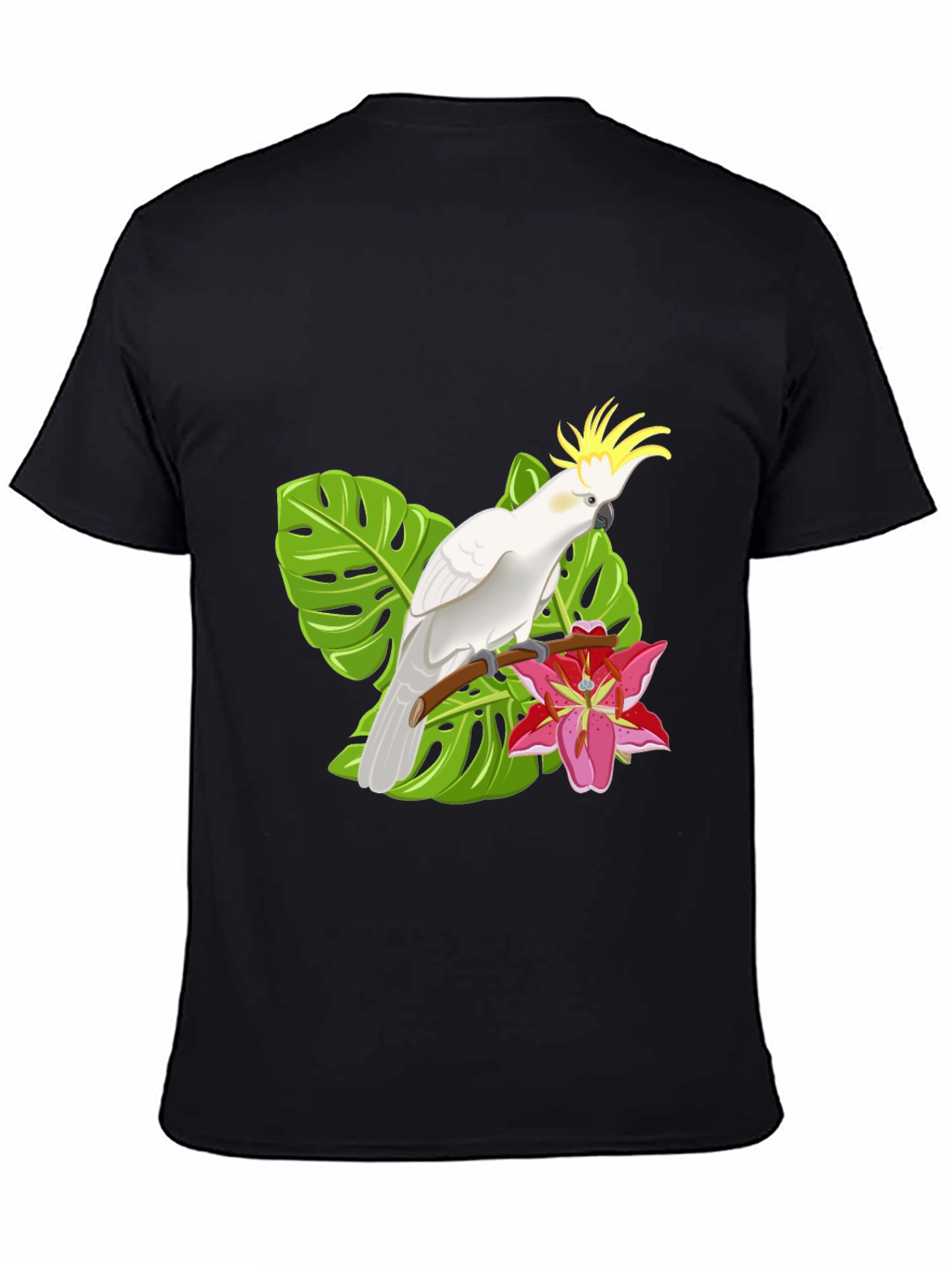 Tropical Cockatoo Graphic T-Shirt - Stylish Mens Tee