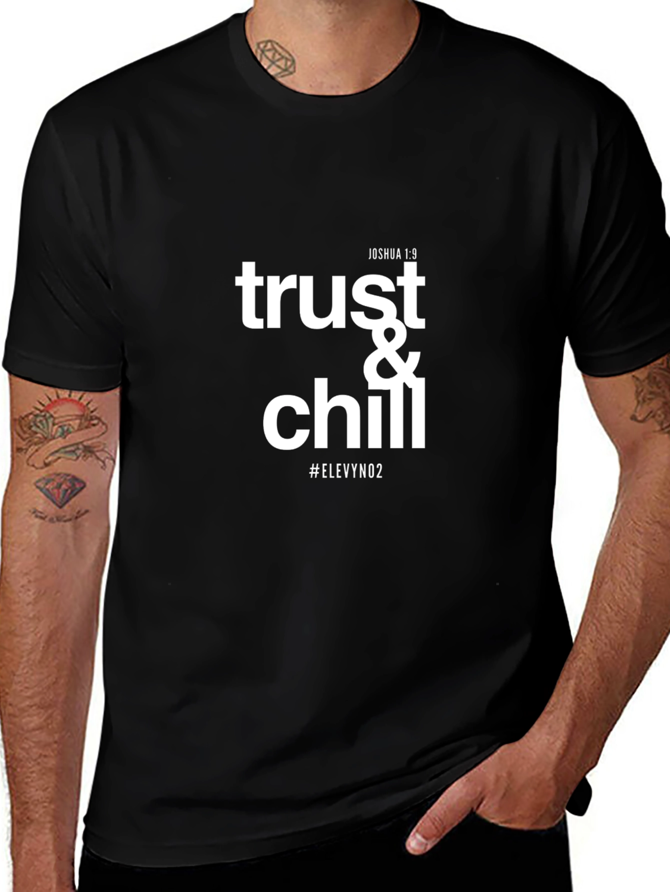 Trust & Chill Graphic Tee - Mens Black T-Shirt