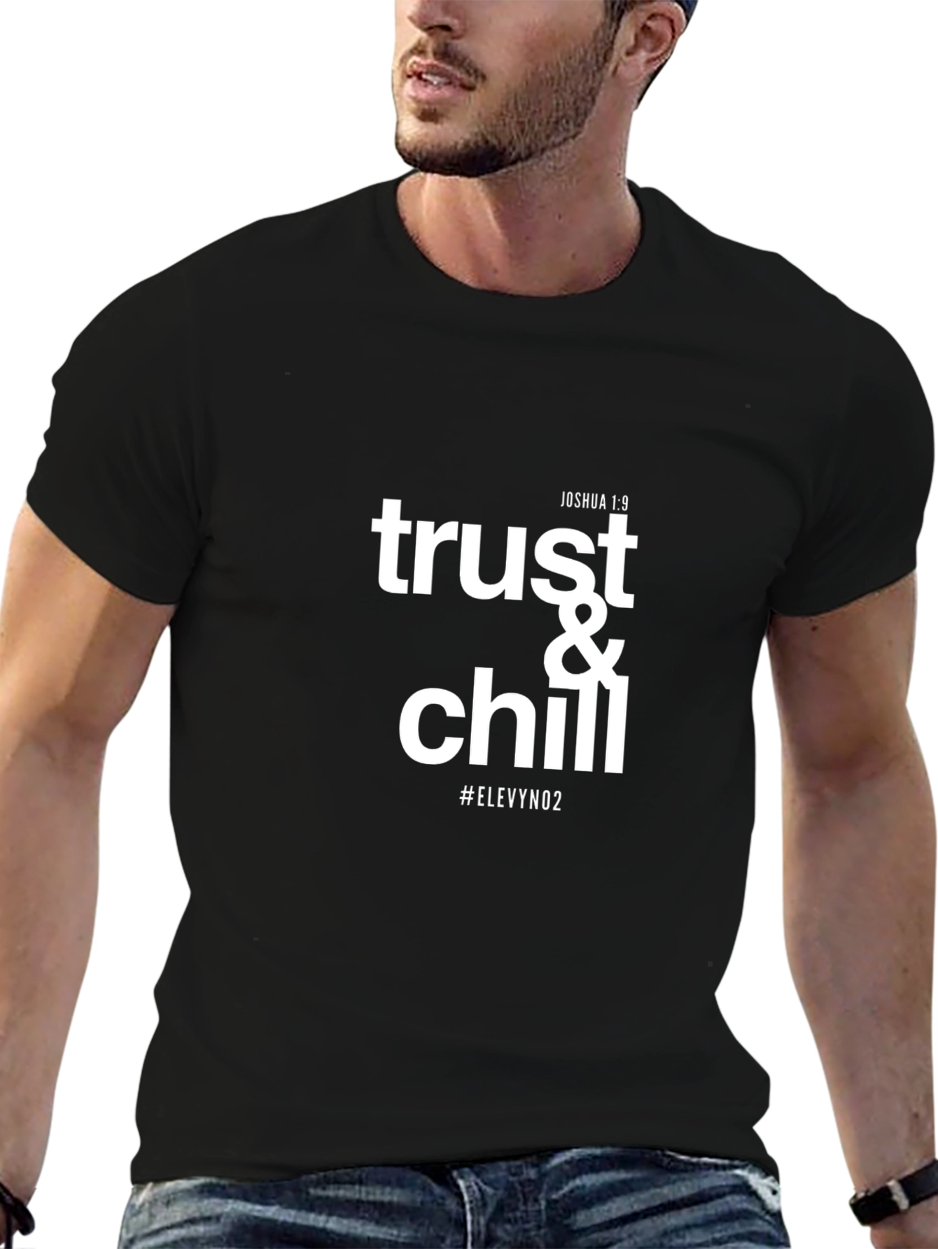 Trust & Chill Graphic Tee - Mens Black T-Shirt