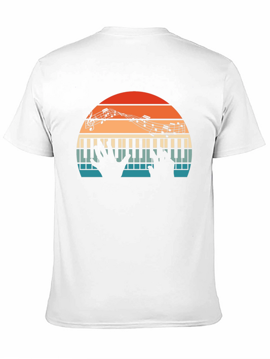 Vintage Piano Music Notes T-Shirt