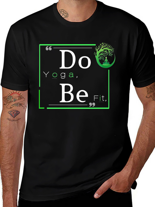 Yoga Inspired Graphic T-Shirt - Do Yoga Be Fit
