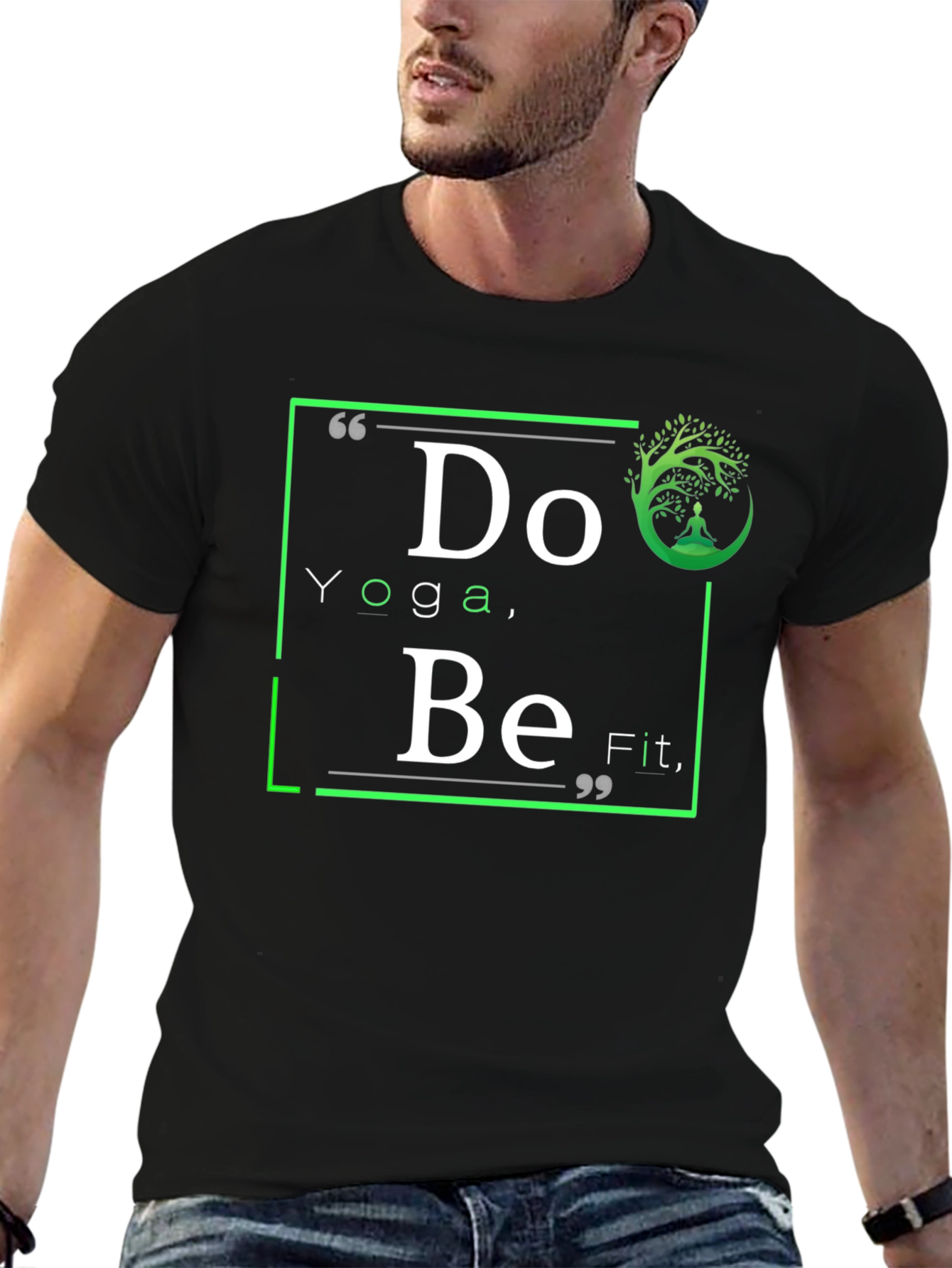 Yoga Inspired Graphic T-Shirt - Do Yoga Be Fit