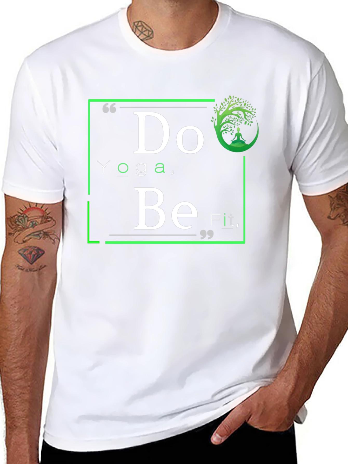 Yoga Inspired Graphic T-Shirt - Do Yoga Be Fit