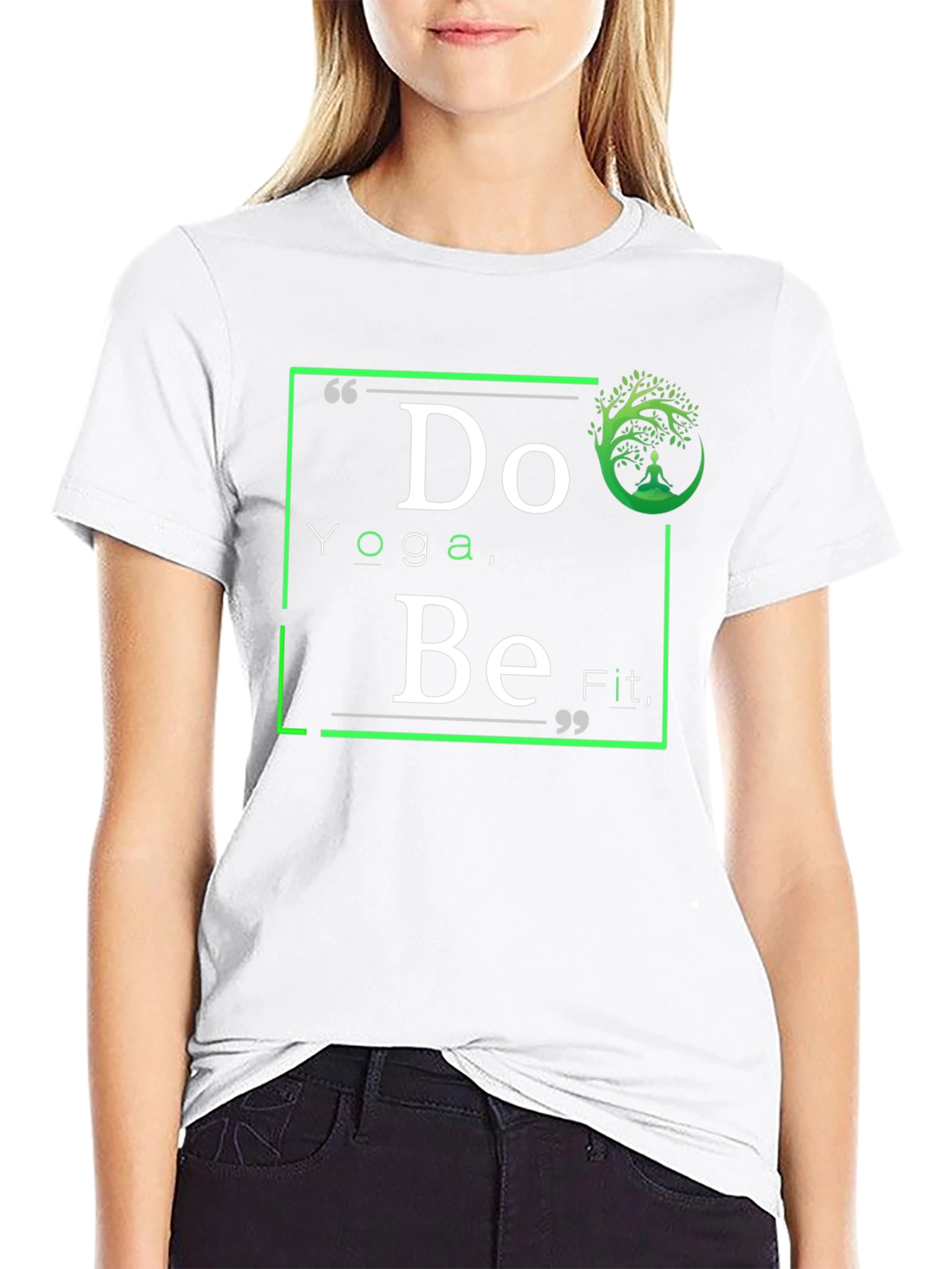 Yoga Inspired Graphic T-Shirt - Do Yoga Be Fit