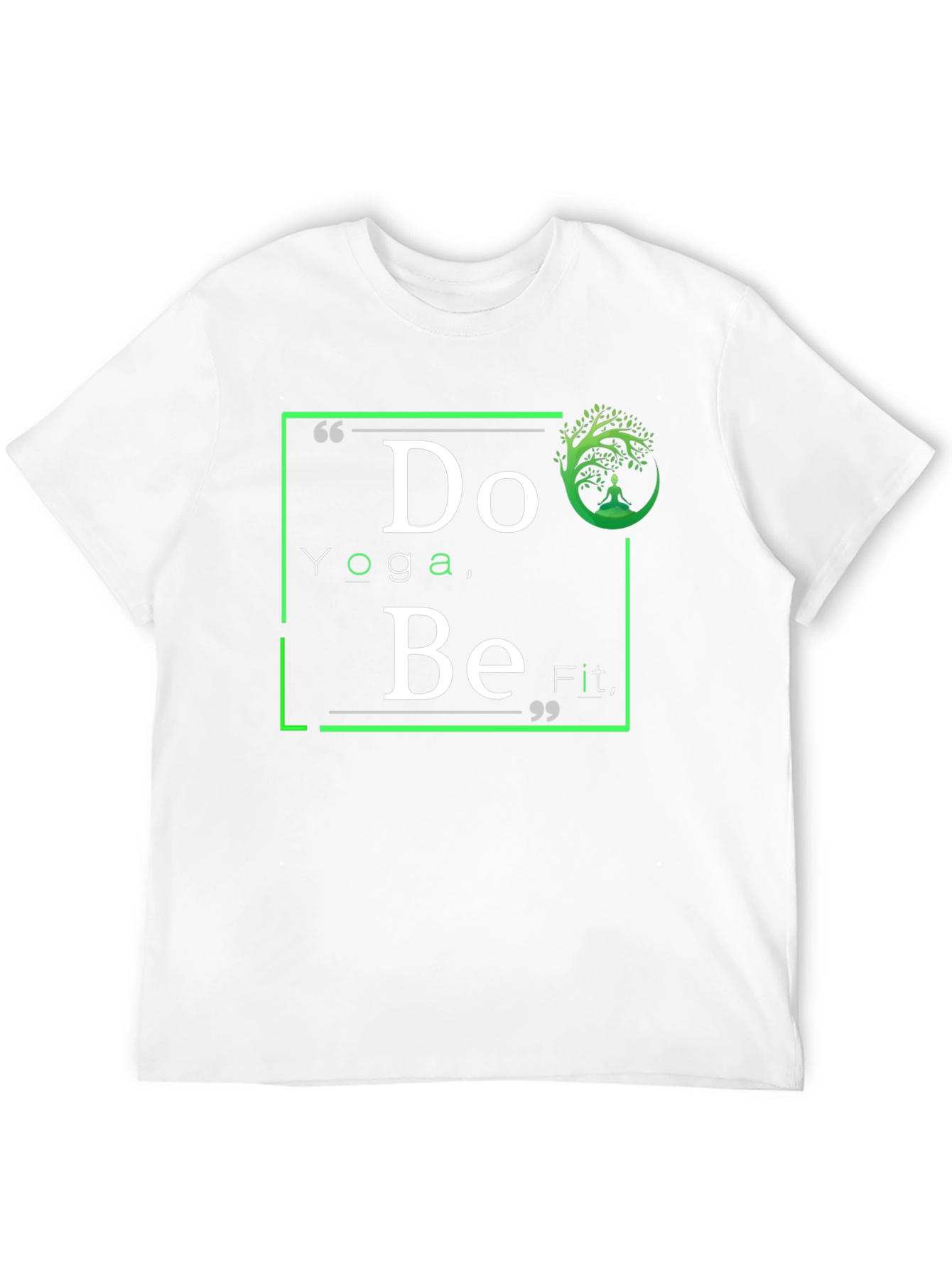 Yoga Inspired Graphic T-Shirt - Do Yoga Be Fit