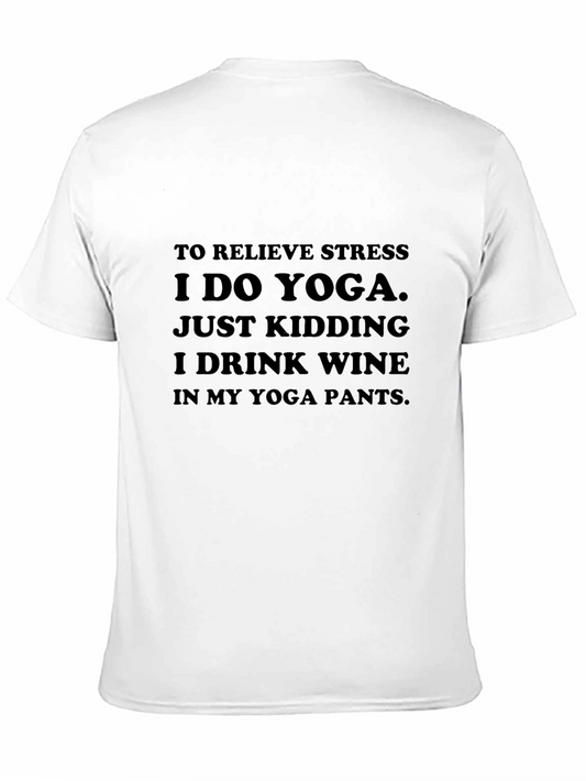 Yoga & Wine T-Shirt: Relieve Stress in Comfort