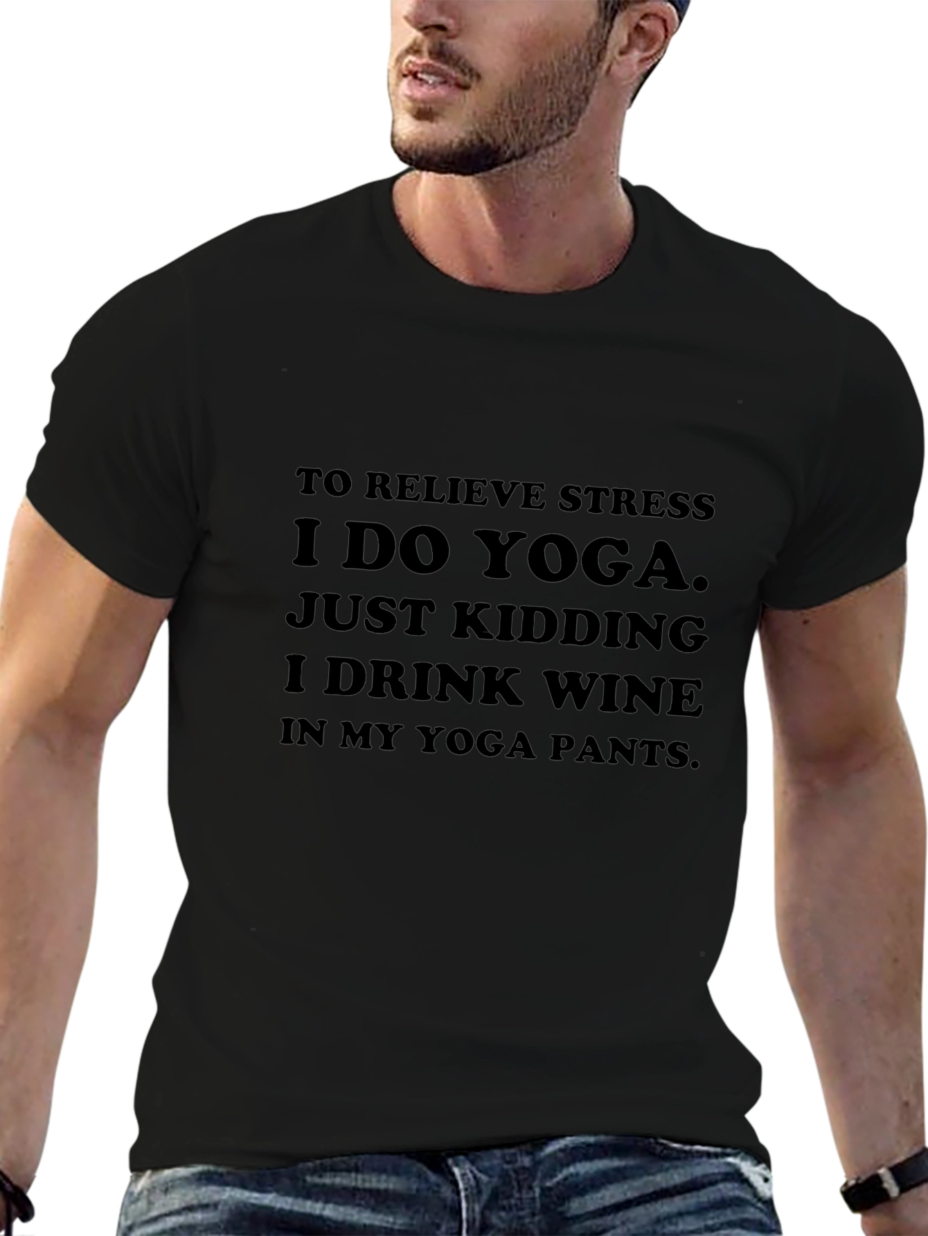 Yoga & Wine T-Shirt: Relieve Stress in Comfort