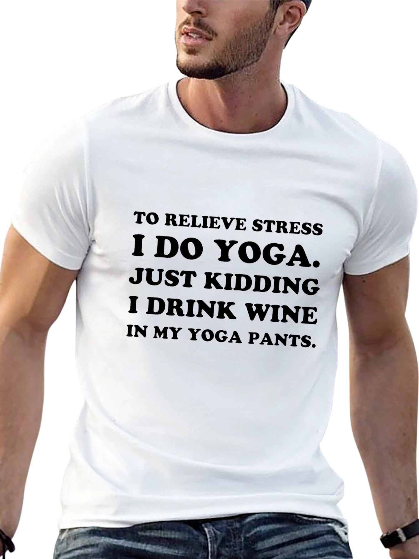 Yoga & Wine T-Shirt: Relieve Stress in Comfort