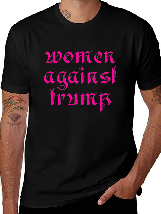 Women Against Trump Black Graphic T-Shirt