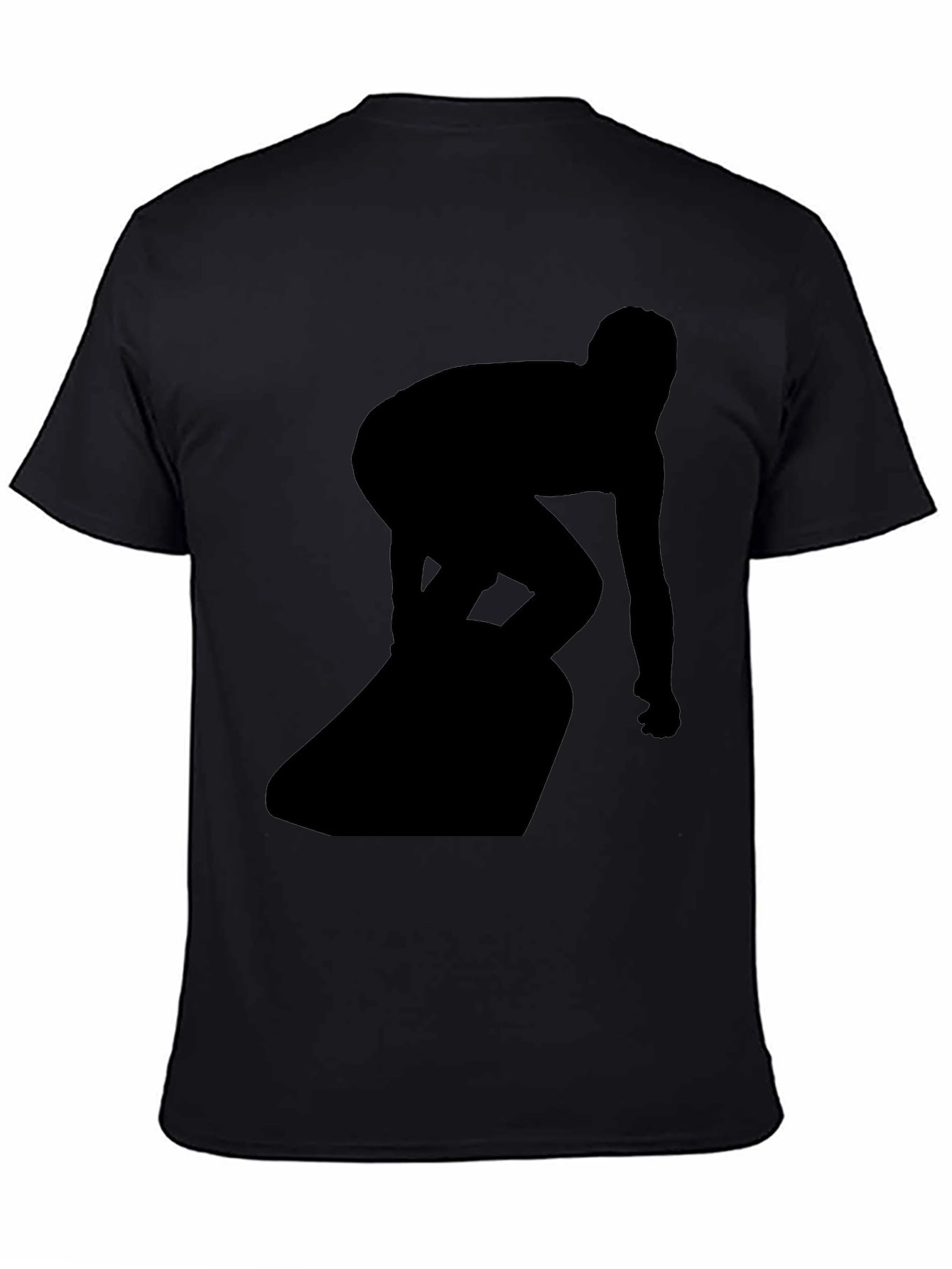 Surfer Silhouette Black T-Shirt