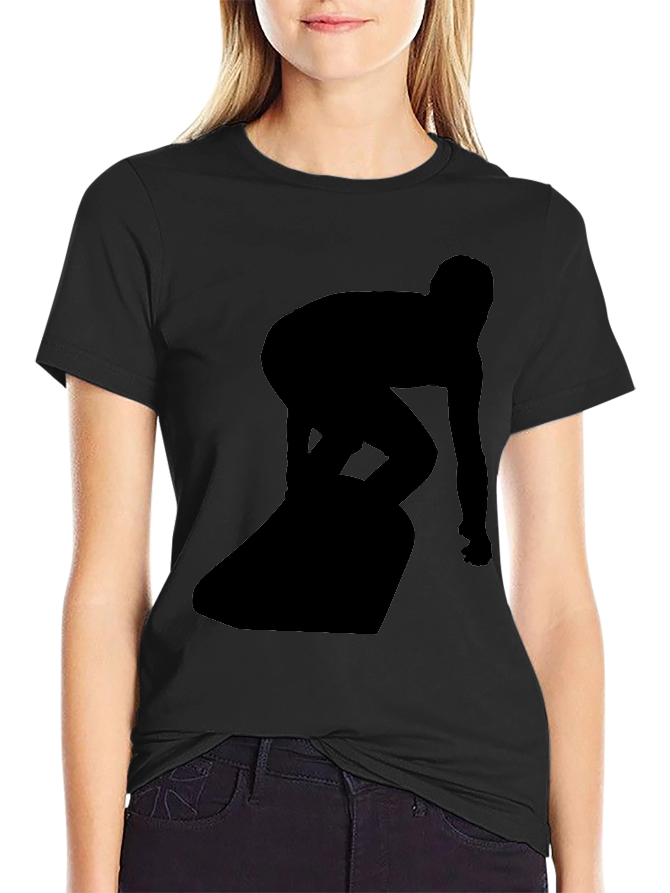 Surfer Silhouette Black T-Shirt