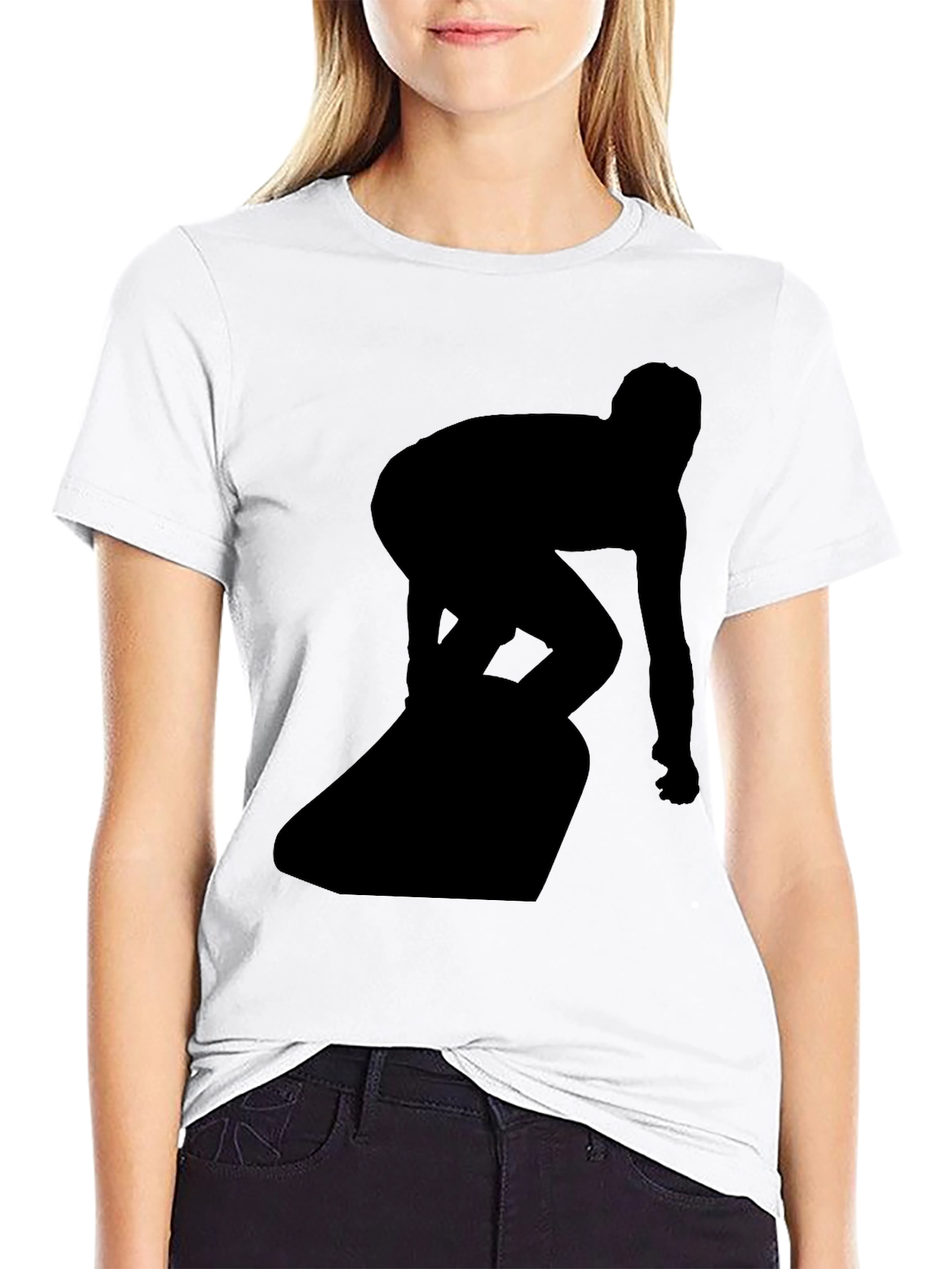 Surfer Silhouette Black T-Shirt