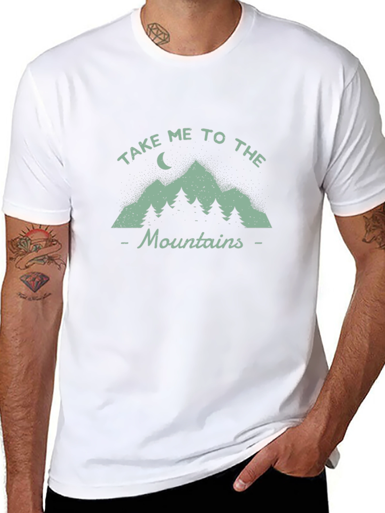 Take Me to the Mountains Black Graphic Tee
