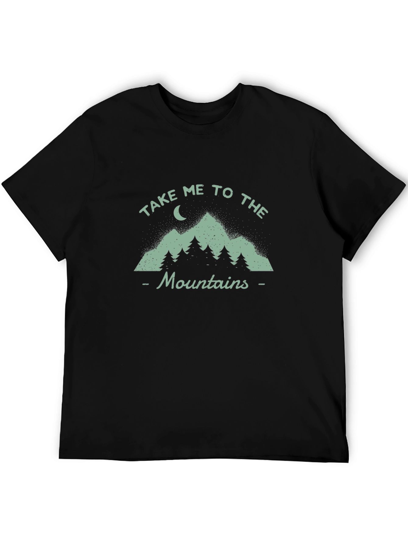 Take Me to the Mountains Black Graphic Tee