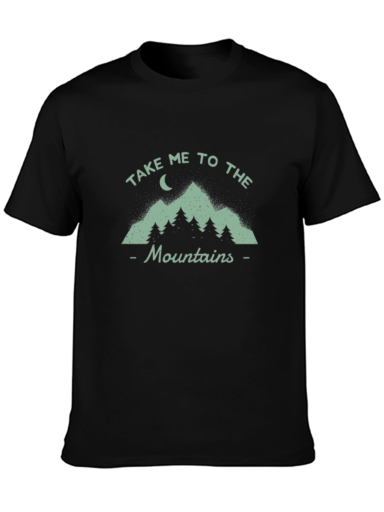 Take Me to the Mountains Black Graphic Tee