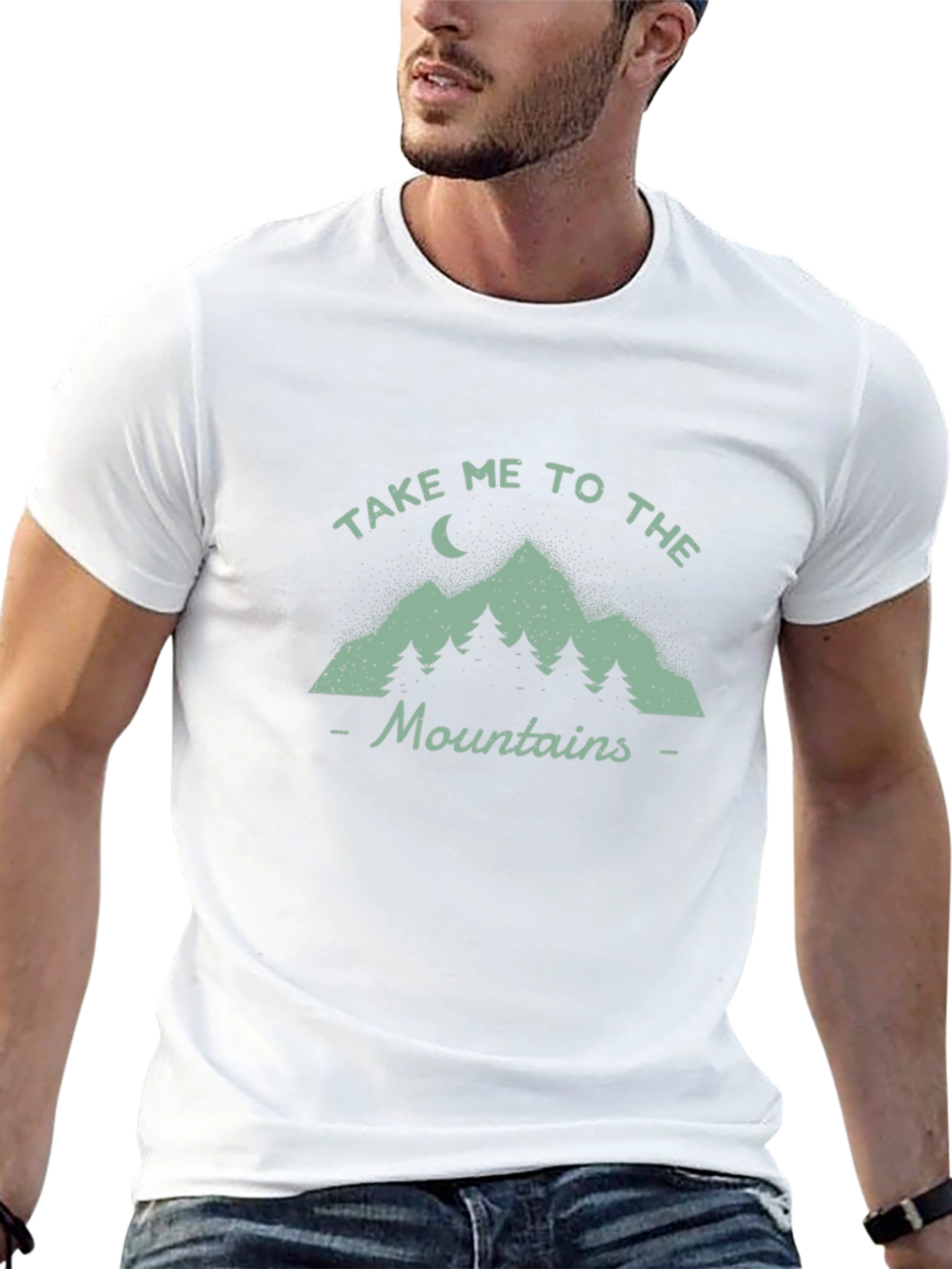Take Me to the Mountains Black Graphic Tee
