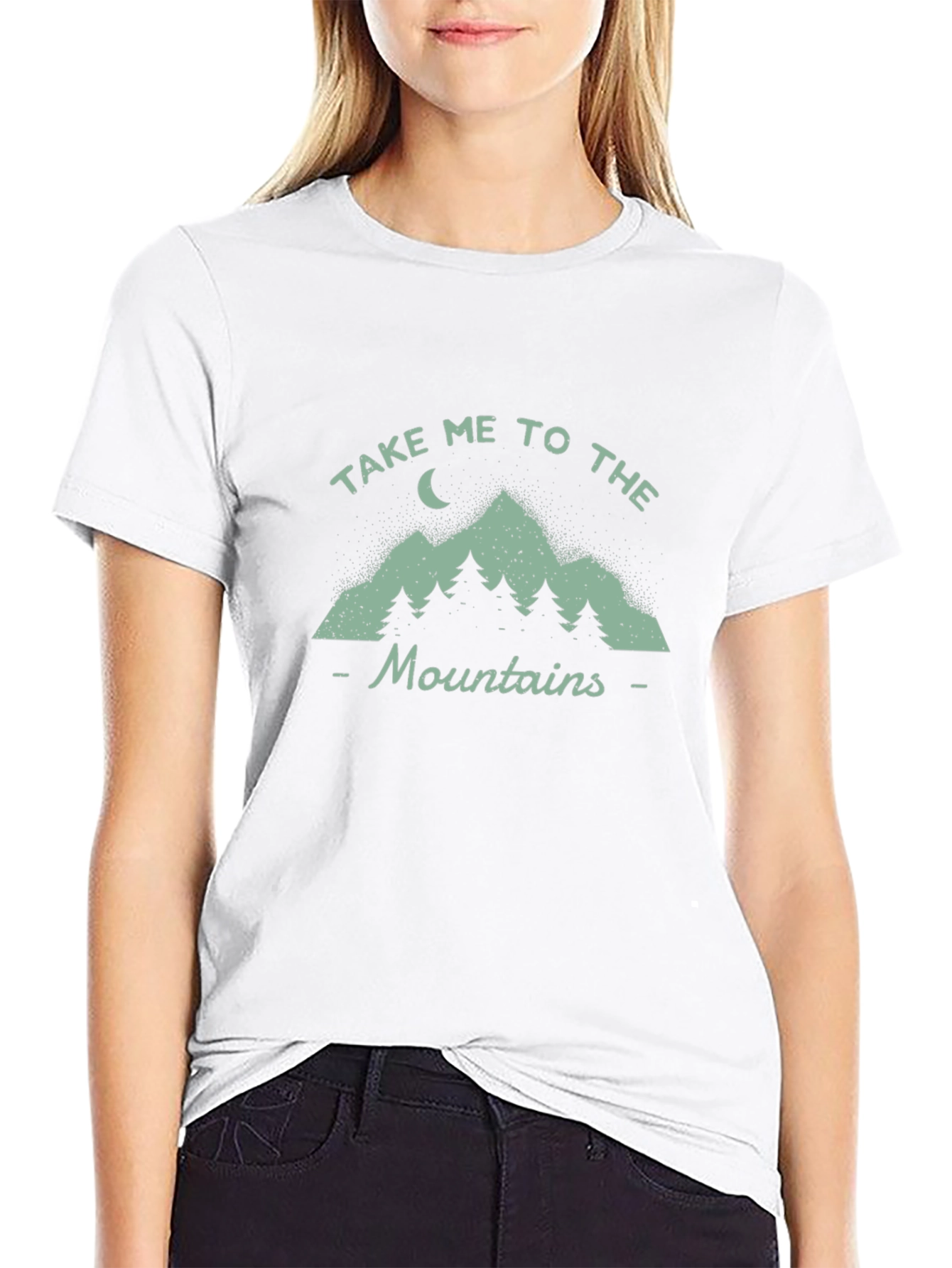 Take Me to the Mountains Black Graphic Tee