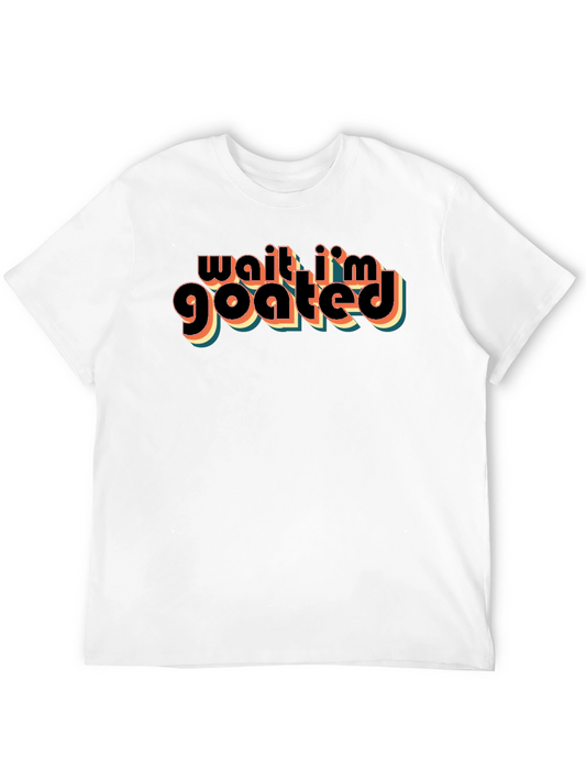 Wait Im GOATED Black Graphic T-Shirt