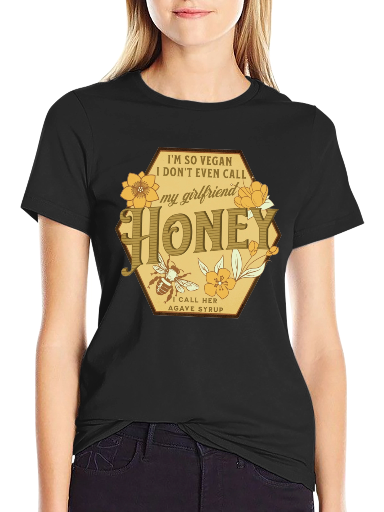 Vegan Honey Girlfriend Graphic T-Shirt