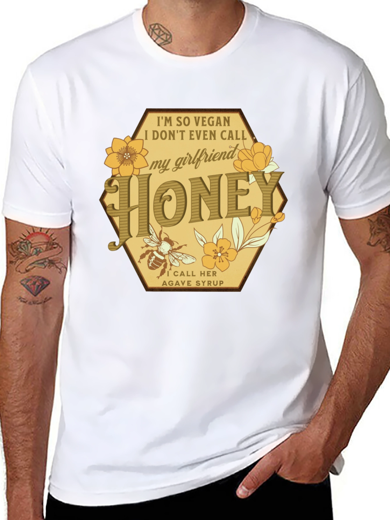 Vegan Honey Girlfriend Graphic T-Shirt