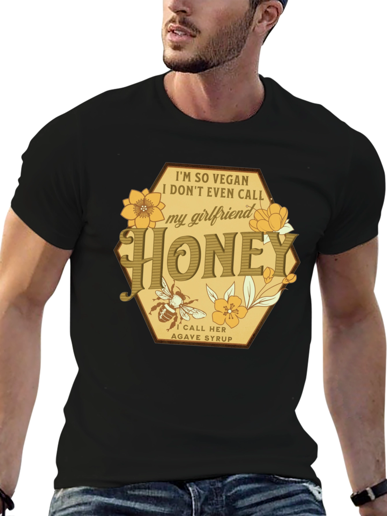 Vegan Honey Girlfriend Graphic T-Shirt
