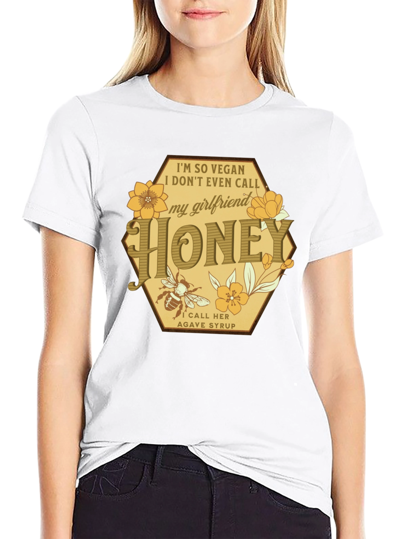Vegan Honey Girlfriend Graphic T-Shirt