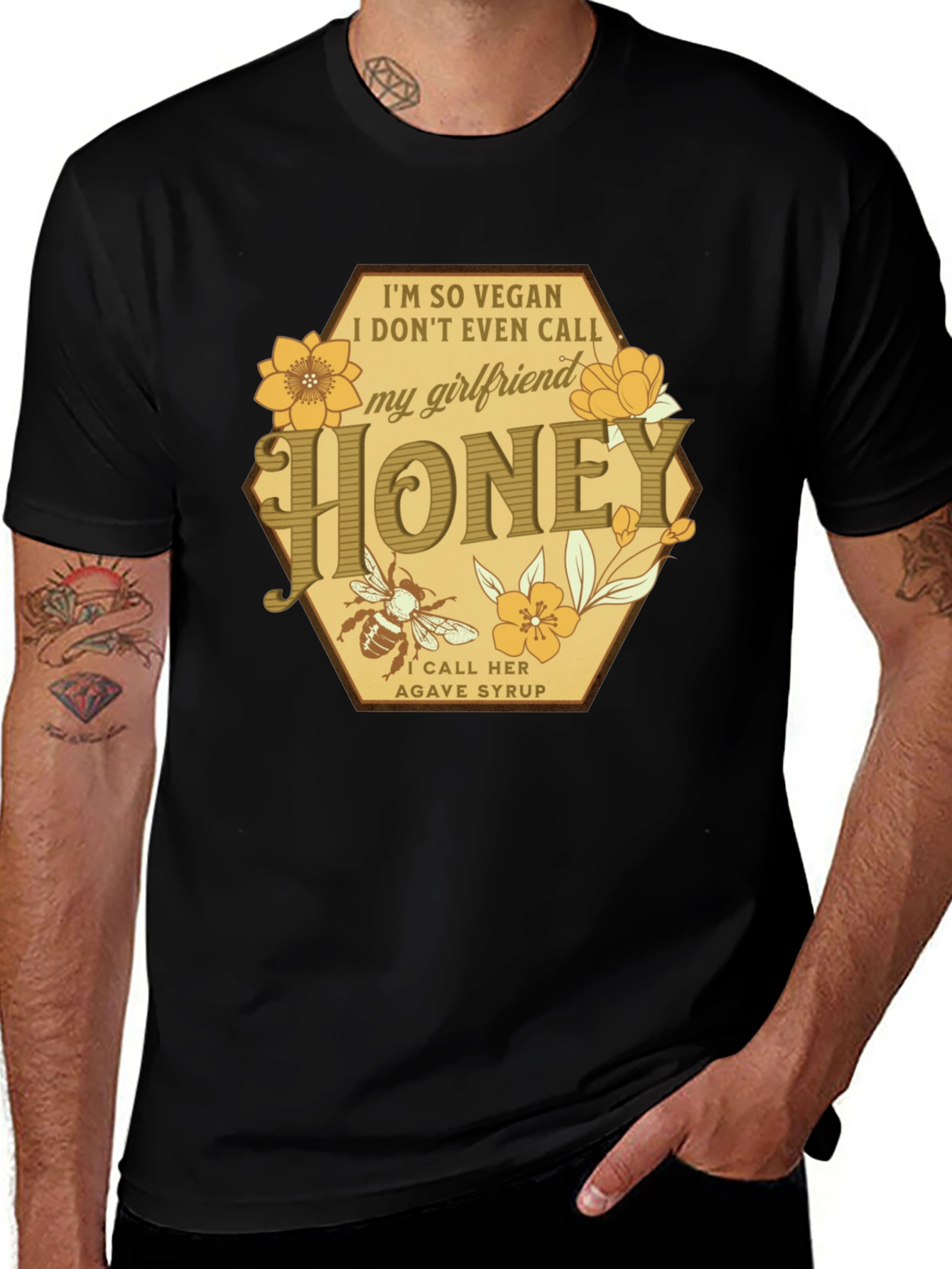 Vegan Honey Girlfriend Graphic T-Shirt