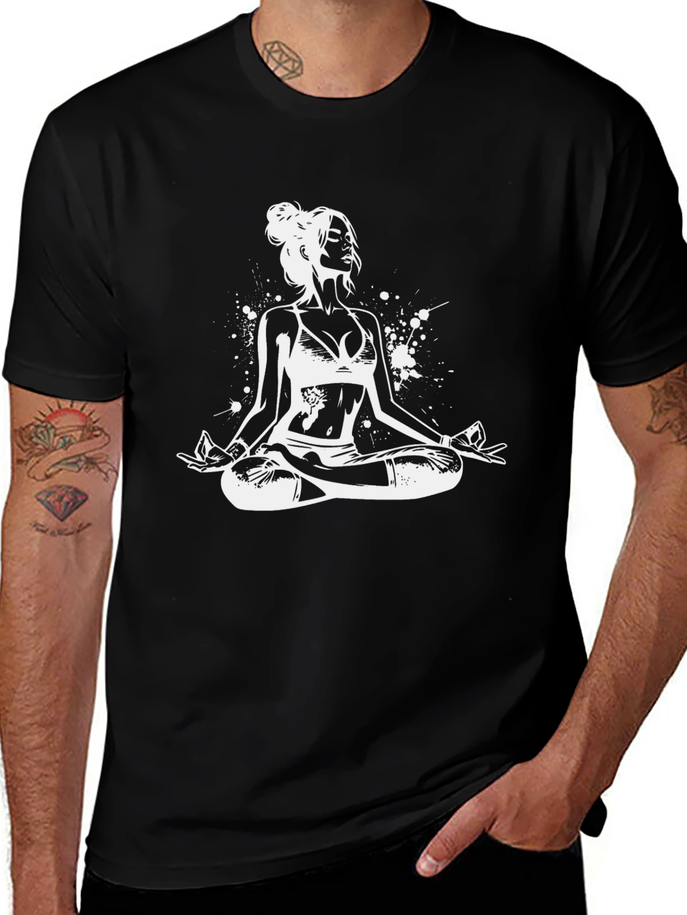 Yoga Woman T-Shirt - Black