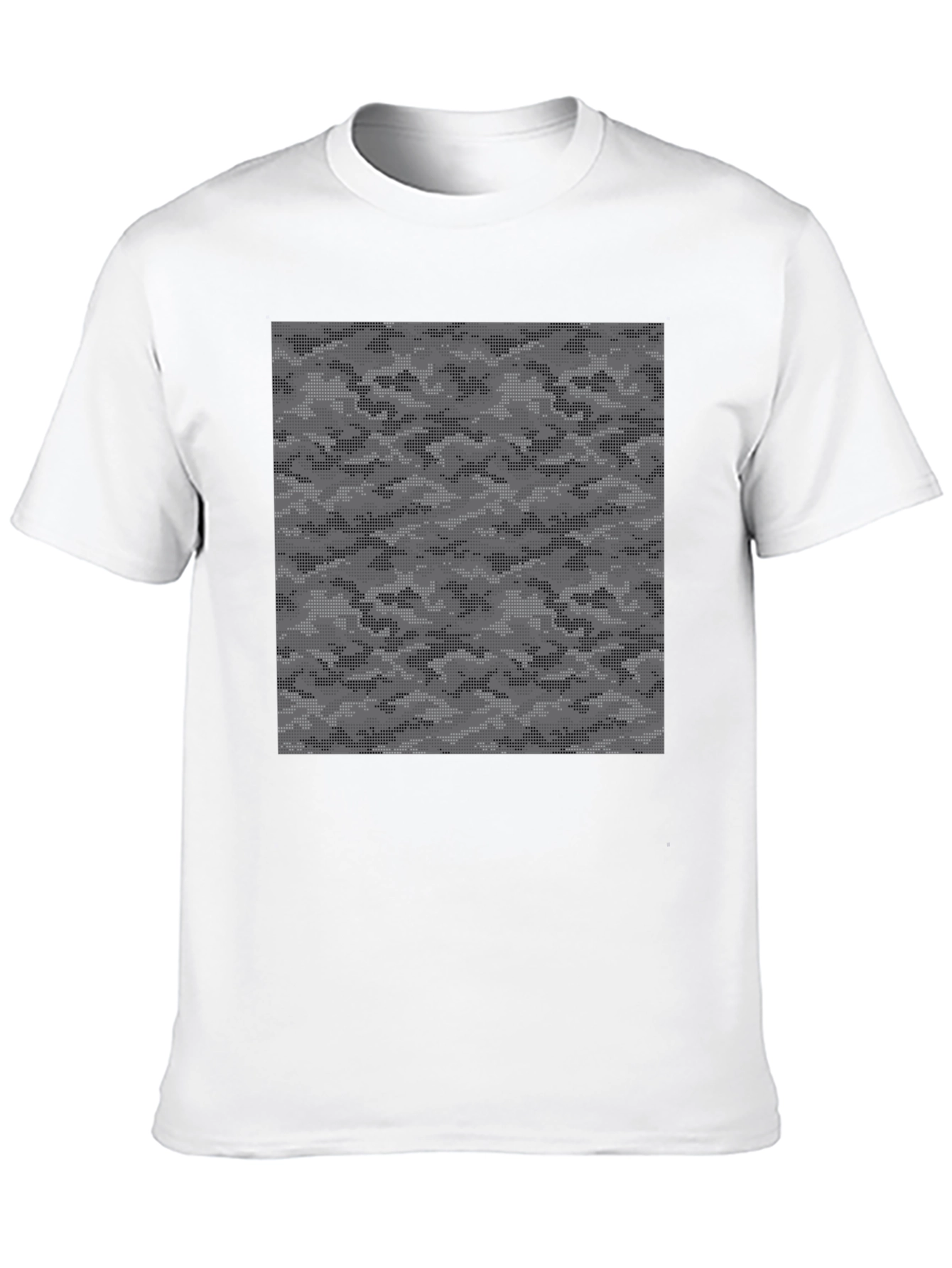 Urban Camo Graphic Tee - Black Cotton Casual