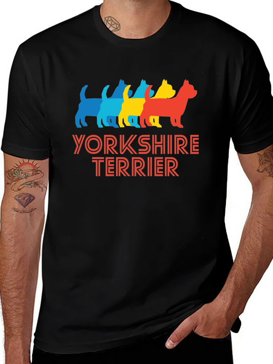 Yorkshire Terrier Pop Art Black T-Shirt