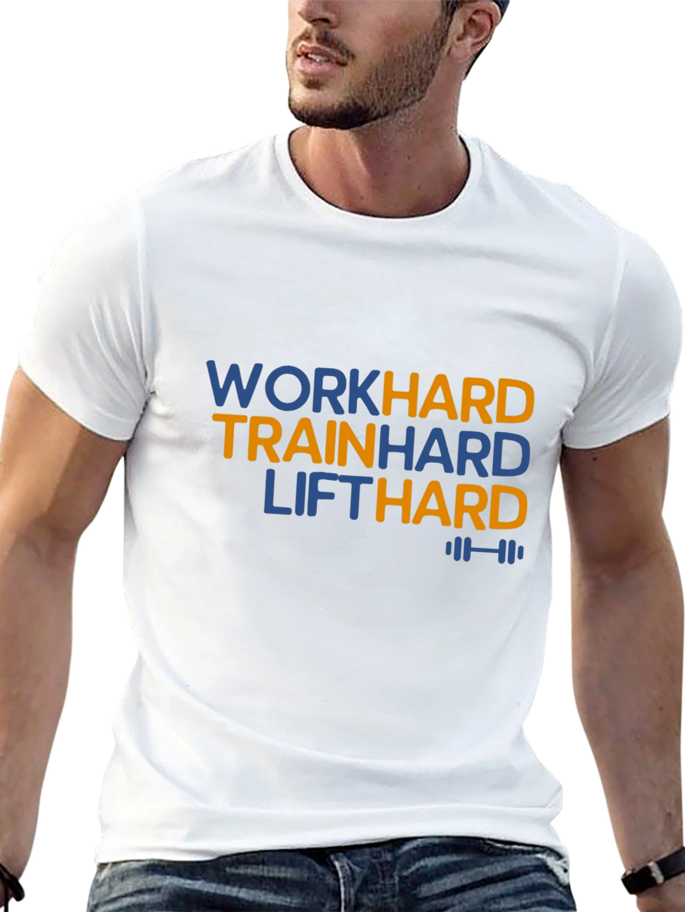Work Hard Train Hard Lift Hard Black T-Shirt