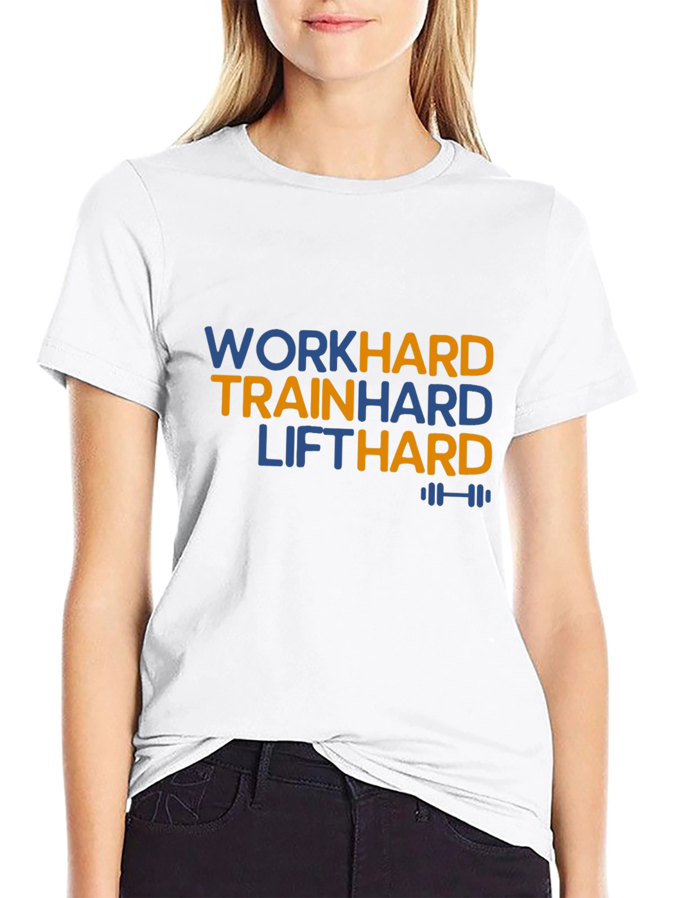 Work Hard Train Hard Lift Hard Black T-Shirt