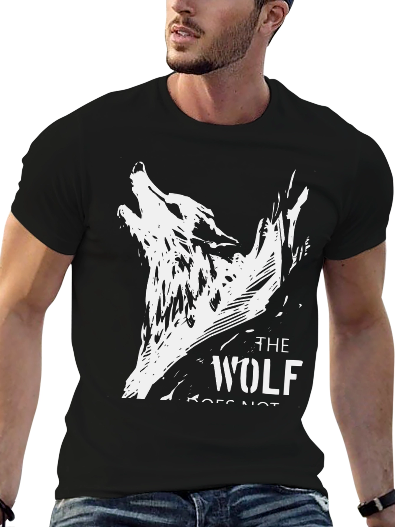 The Wolf Graphic Black T-Shirt