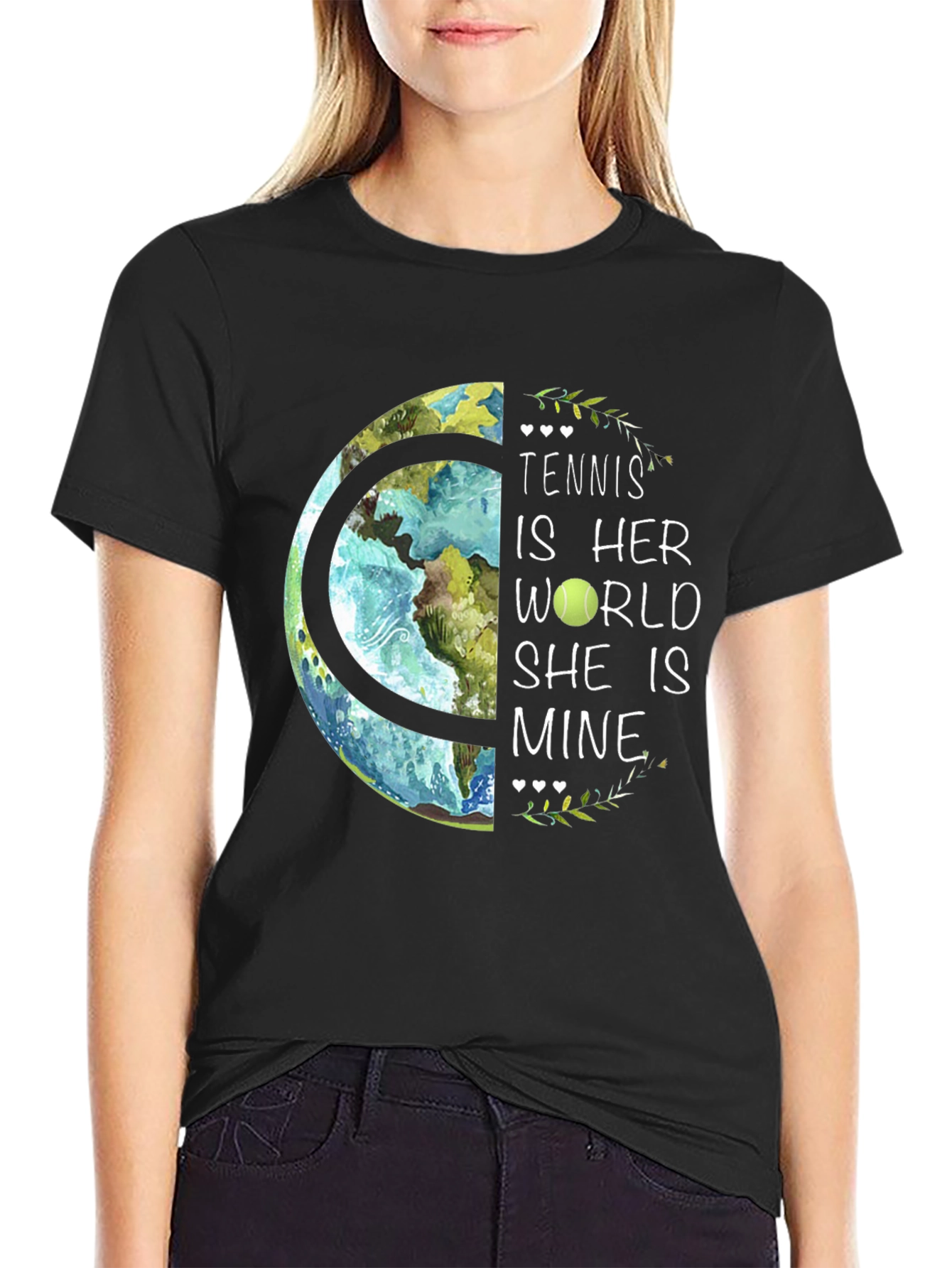Tennis is Her World Graphic T-Shirt