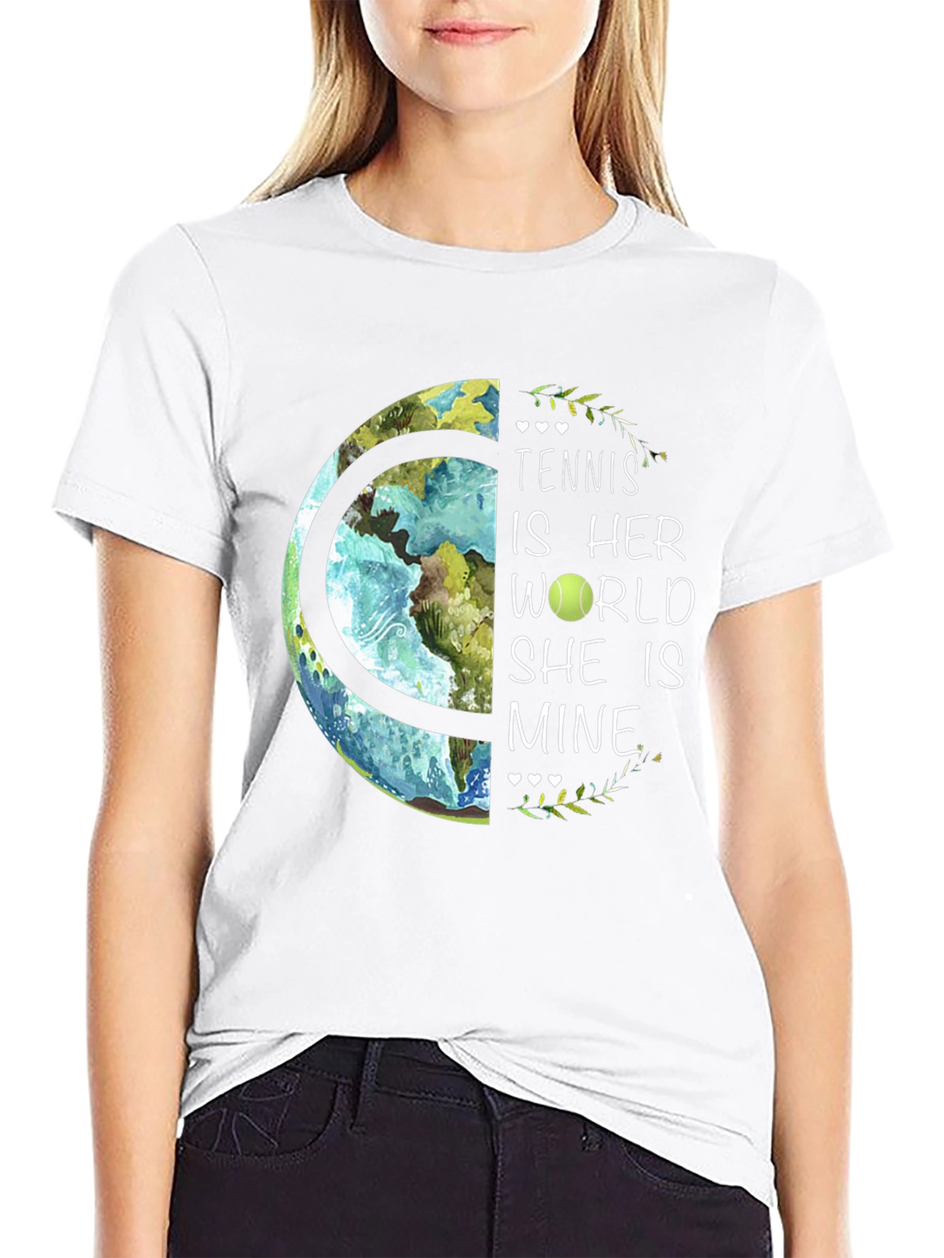 Tennis is Her World Graphic T-Shirt