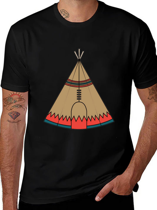 Teepee Graphic Black T-Shirt