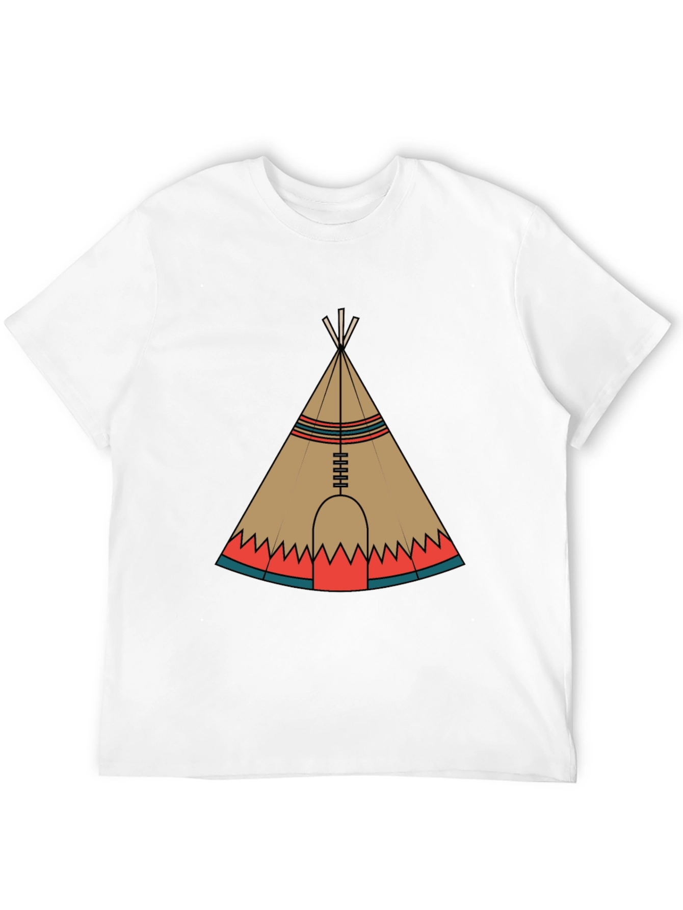Teepee Graphic Black T-Shirt