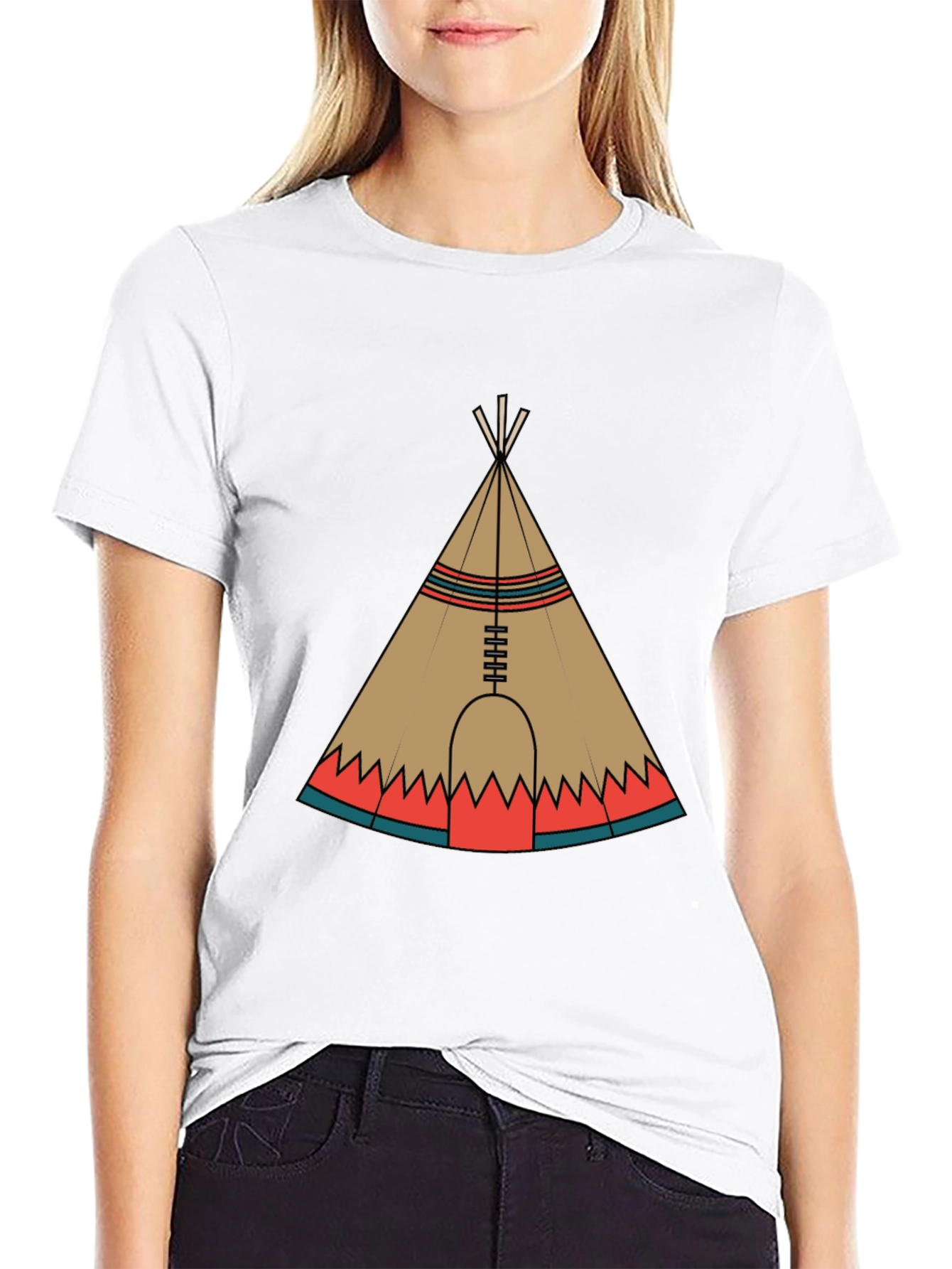 Teepee Graphic Black T-Shirt
