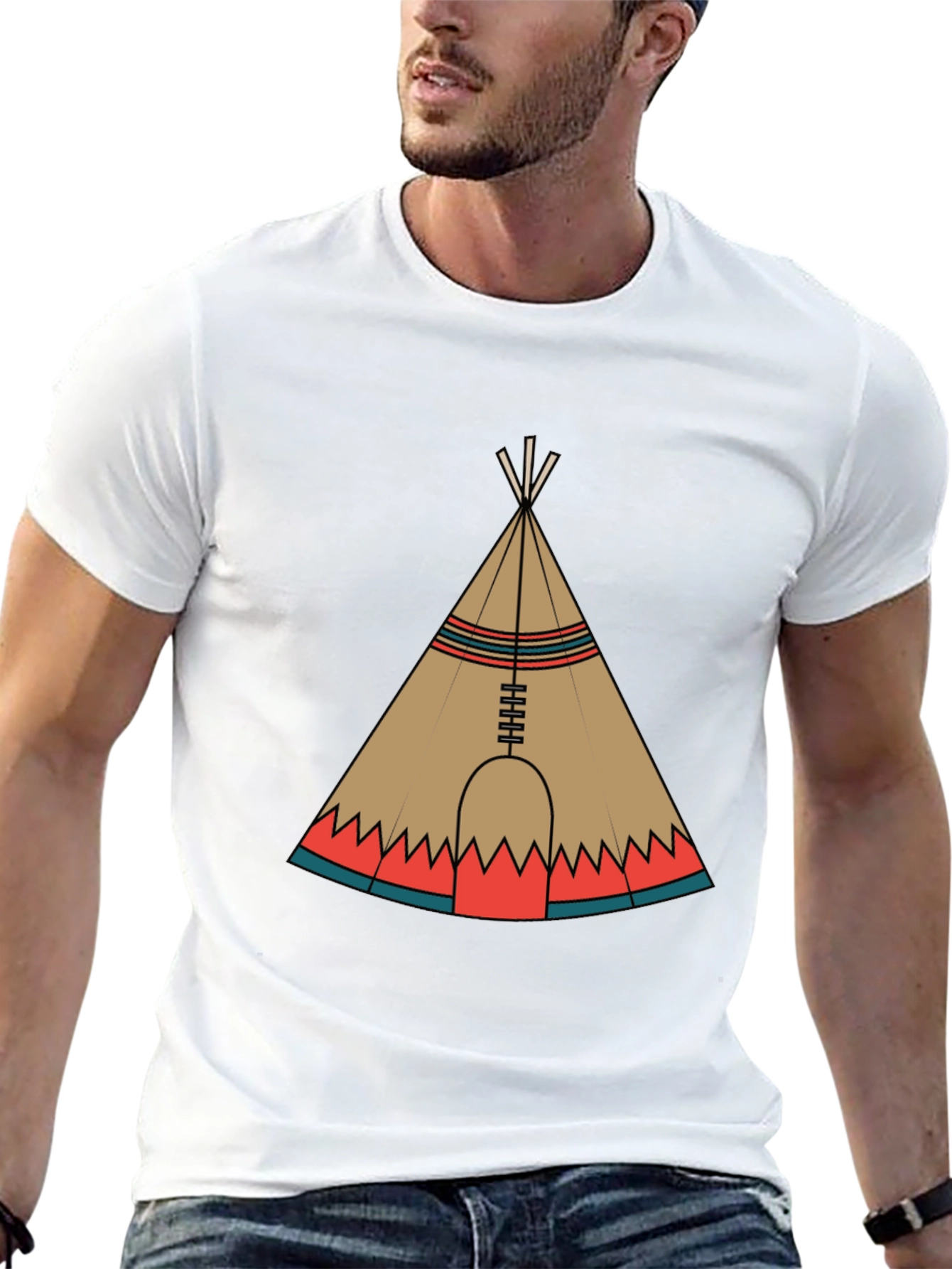 Teepee Graphic Black T-Shirt