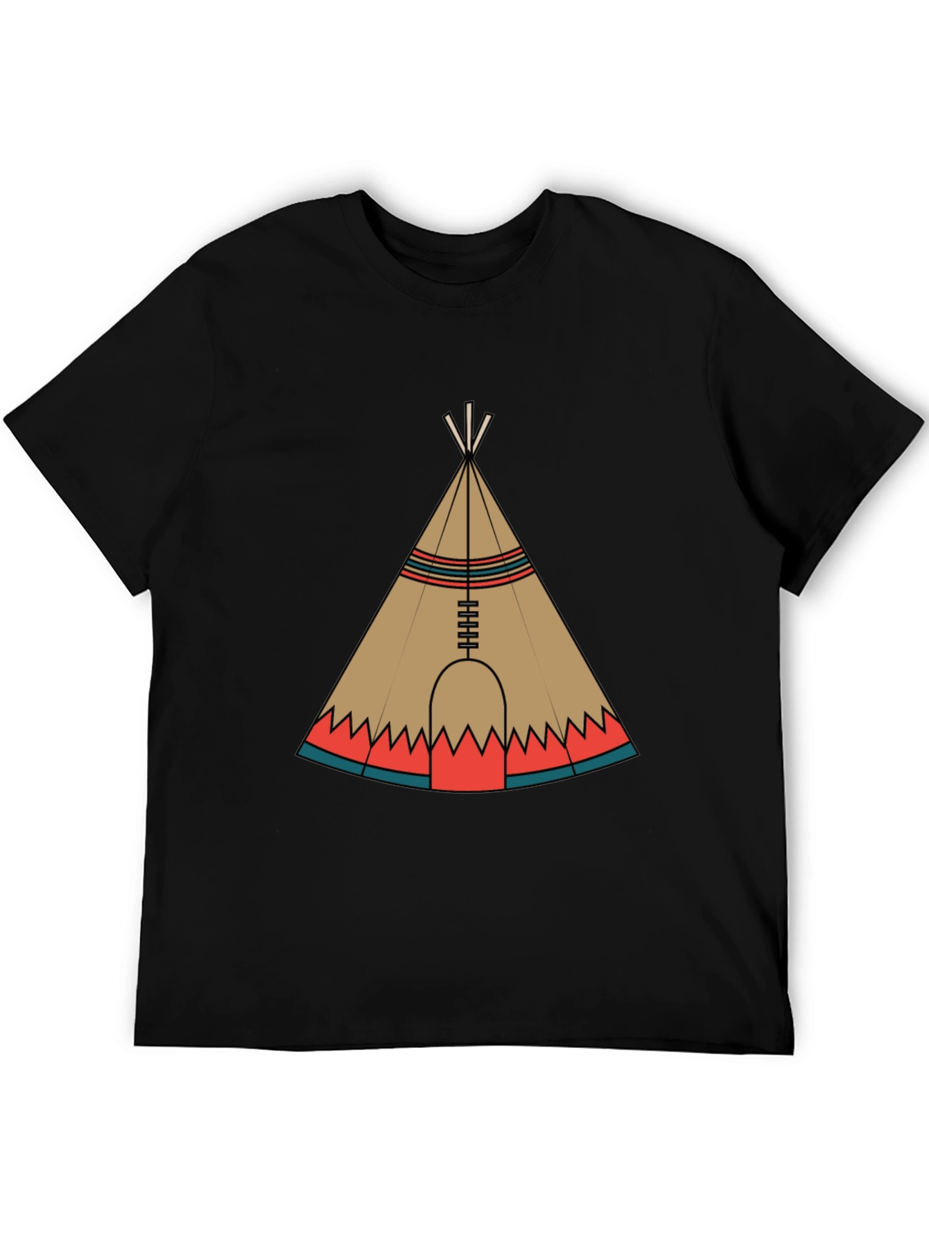 Teepee Graphic Black T-Shirt